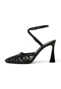 Туфли на каблуке для дебютанток с петлей на щиколотке, классические туфли на каблуке Karl Lagerfeld, Black