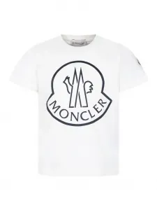 Футболка с логотипом Moncler Enfant, белый