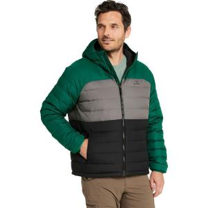 Куртка LLBean Bean's Colorblock Down Hooded LLBean, Emerald Spruce/Black