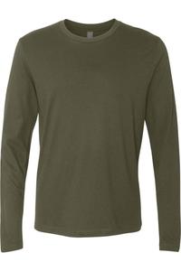 Футболка унисекс из хлопка с длинным рукавом Next Level, хаки