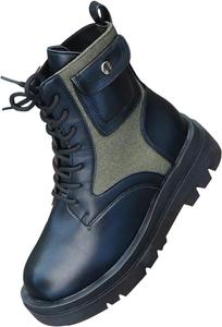 Ботинки на боковой молнии для женщин, ботильоны, короткие ботинки, одиночная обувь для дам, повседневная обувь, классические ботинки для женщин Generic, Green