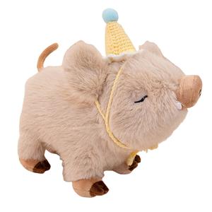 Милый очаровательный дикий поросенок плюшевая кукла высота 20см/28см MLING, светло-коричневый