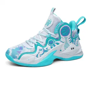 Баскетбольные кроссовки для детей и подростков со средним верхом, амортизирующие и устойчивые к истиранию D&W, белый