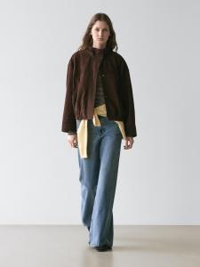 Джинсы клеш со средней посадкой Massimo Dutti, medium blue