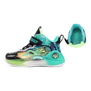 Баскетбольные кроссовки с низким верхом, устойчивые к скольжению, детские HOBIBEAR, черный/зеленый