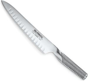 Global 22 см нож для нарезки Hollow Ground - легкая японская нержавеющая сталь, острое лезвие, произведено в Японии, G-82