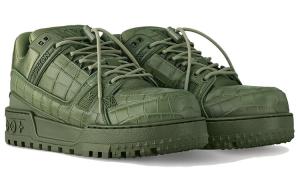 Кроссовки Louis Vuitton Trainer Maxi Skateboard, зеленый