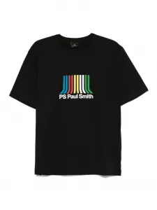 Футболка с логотипом и полосками Ps Paul Smith, черный