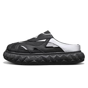 Captain illy ПВХ виниловые закрытые тапочки мужские черные, цвет Black