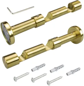 Опора Liedeco двойная, (1 шт.), для карнизов Ø 16 мм Ø 1,6 см, цвет goldfarben/matt