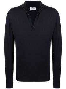 John Smedley джемпер с воротником на молнии, синий