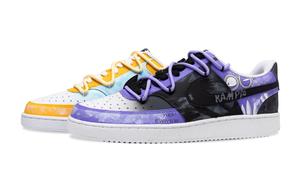 Женские противоскользящие низкие скейтерские кроссовки Nike Court Vision Желтый Фиолетовый