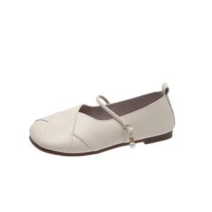 WUJI Плоские туфли Мэри Джейн для женщин экрю, цвет Ecru