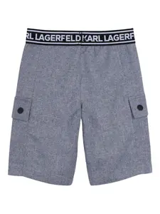 Шорты с логотипом Karl Lagerfeld Kids, серый