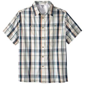Мужская спортивная рубашка в клетку с короткими рукавами и короткими рукавами Kingразмера Big & Tall KingSize, цвет Stone Plaid
