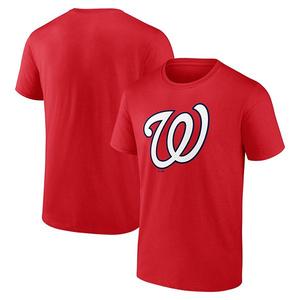 Мужская футболка athletic red с логотипом washington nationals Unbranded