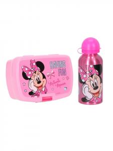 Lilo & Stitch Ланч-бокс Disney Minnie Mouse с бутылкой для воды объемом 400 мл, розовый