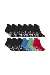 12 пар хлопковых спортивных носков с резиновыми вставками Sock Snob, мультиколор