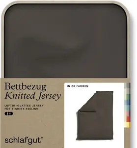 Пододеяльник Schlafgut "Mix & Match" трикотажный 200х200 см, цвет Sand Deep