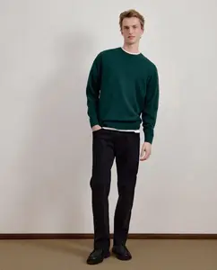 Мужской базовый джемпер с круглым вырезом Dustin, хаки