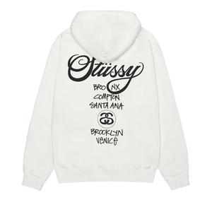 Пигментированный худи world tour Stussy, белый