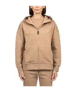 Толстовка из хлопкового трикотажа Siena Max Mara, коричневый