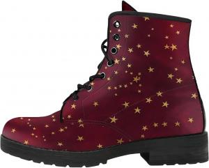 Женские короткие ботинки с принтом, шнуровкой и массивным каблуком, боевые ботильоны для девушек и женщин, обувь на осень и зиму, с узором из роз и черепов в мультяшном стиле Maimeili, Pentagram Wine