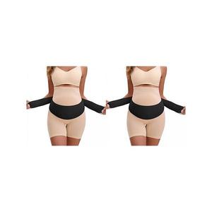 2 упаковки женских бандажей для живота при беременности - мягкий поддерживающий пояс, регулируемый для спины Inspire Chic, Black