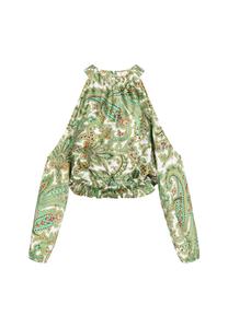 Блуза ebeeza Spring Summer, нефритовый/светло-зеленый