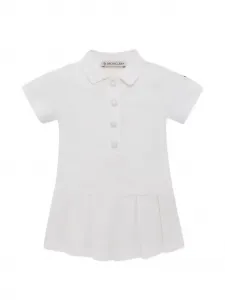 Платье со складками Moncler Enfant, белый
