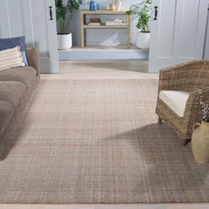 Ковер SAFAVIEH, 244 x 305 см, Abstract Collection, Aqua & Brown, ручной работы, идеально для гостиной, спальни, домашнего офиса, столовой зоны (ABT151T-8)