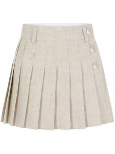 Rabanne плиссированная мини-юбка, нейтральный