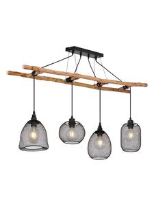 Globo lighting Подвесной светильник "Lioni" в черно-светло-коричневой цветовой гамме - (Ш)180 x (В)120 см