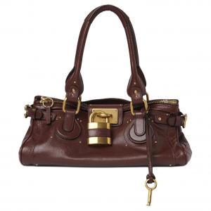 Chloé Сумка кожаная женская бордовая