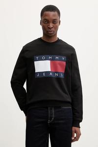 Хлопковая толстовка Tommy Jeans, черный