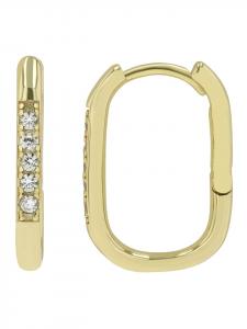 Adeliás Женские серьги из серебра 925 пробы с золотым покрытием