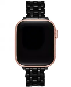 Черный браслет из нержавеющей стали с фигурным краем для Apple Watch, 38mm, 40mm, 41mm kate spade new york