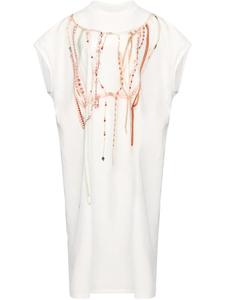 Декорированное платье макси MM6 Maison Margiela, белый