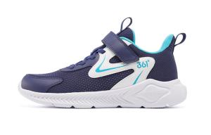 Детские кеды Детские низкие белые 361°Kids, темно-синий