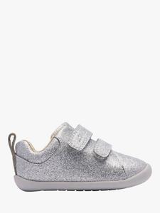 Детские кожаные туфли Baby Roamer Craft T Clarks, Silver Patent