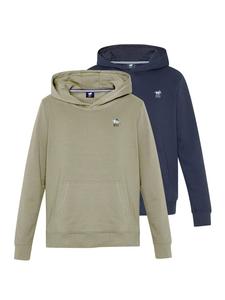 Базовая толстовка/худи темно-синего/темно-зеленого цвета Polo Sylt