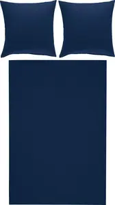 Постельное белье Nördlingen" темно-синий 1х 200х220 см + 1х 80х80 см" Erwin Müller