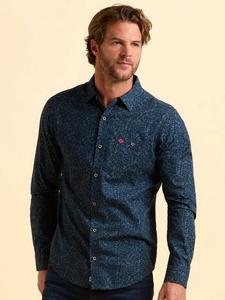 Футболка Birnie Cotton Regular Fit с листовым принтом Brakeburn, Blue