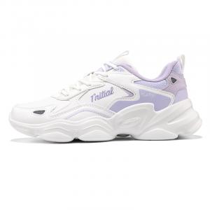 Износостойкие низкие повседневные кроссовки женские бело-фиолетовые 361° Feather White/Light Mist Purple Gray