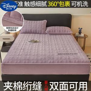 Disney Простыня на резинке 200х220 см, три предмета (простыня, 2 наволочки), флис с хлопковым наполнителем, цвет Upgraded Purple Fleece