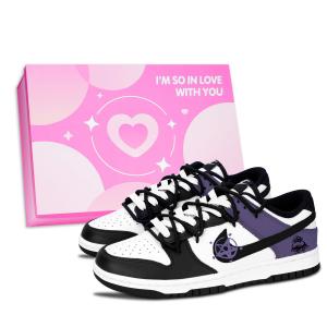 Nike Dunk Black White, Gothic Magic устойчивые к истиранию низкие кроссовки для скейтбординга Unisex Purple