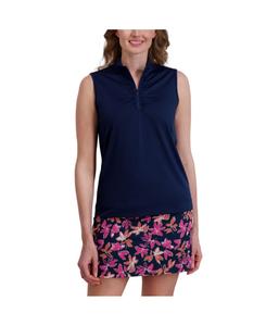 Женский пуловер без рукавов с присборенной передней частью Stella Parker, Navy