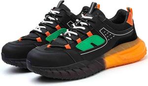 Дышащие защитные ботинки, противораздавливающие и противопроколочные страховочные ботинки, легкие защитные ботинки с стальным носком, нескользящие кроссовки с амортизацией для приключений (9) Hancha, черный