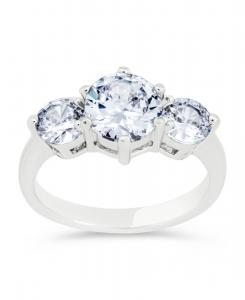 Круглое кольцо с кубическим цирконием Nia Sterling Forever, Silver