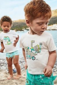 Детская хлопковая футболка Mayoral, бежевый